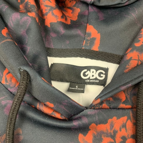 GBG Los Angeles Cannon Long-Sleeve Roses Hoodie New - Picture 2 of 4